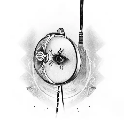 A Realistic Portrait Of A Badminton Player With The New York Skyline Reflected In Their Eyes