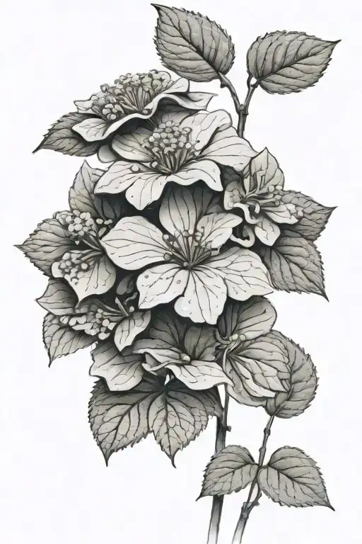 Black Hydrangea Flower
