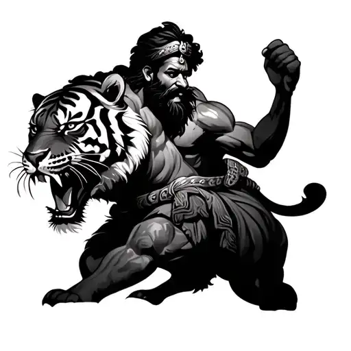 Chatrapati Shivaji Maharaj Fight With Tiger Roaring