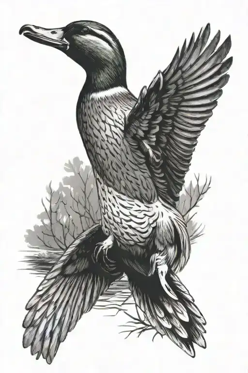 Duck Hunting Mallard Duck Flying Nature Scene