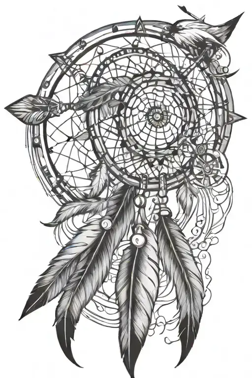 Native American Feather Arrow Dream Catcher Entangled