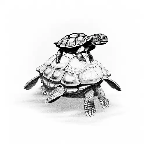 A Surreal Scene Of A Tortoise Racing A Dragonfly