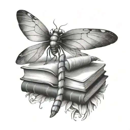 Dragonfly And Books