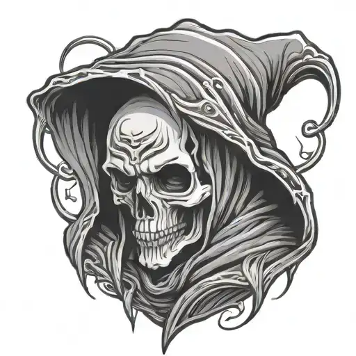 Grim Reaper Crying Eye Sockets