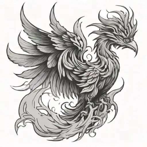 Japanse Phoenix Rising From The Ashes