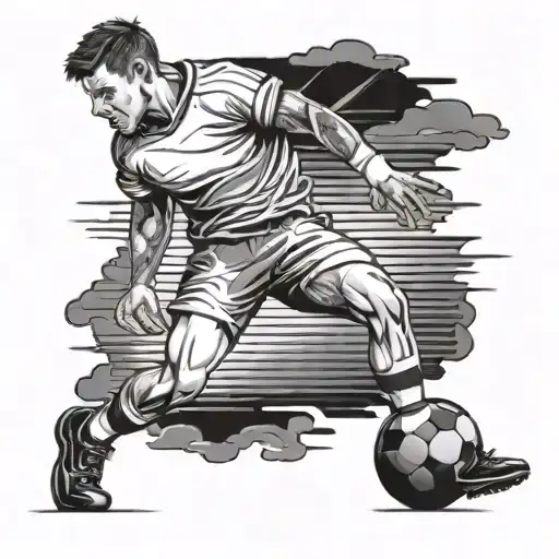 Kind Standing On Football