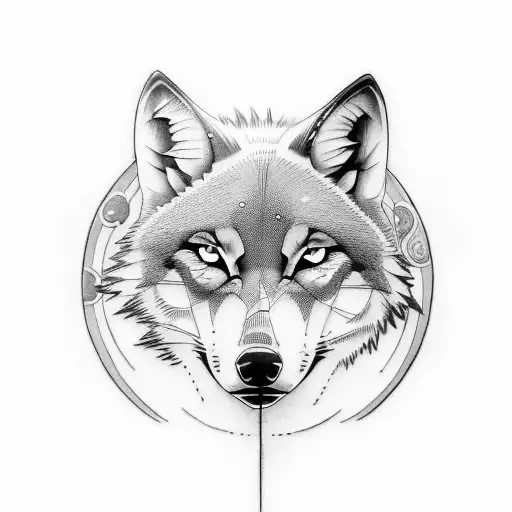 Design A Tattoo Of A Wolf Howling At The Moon With Anime-style Elements