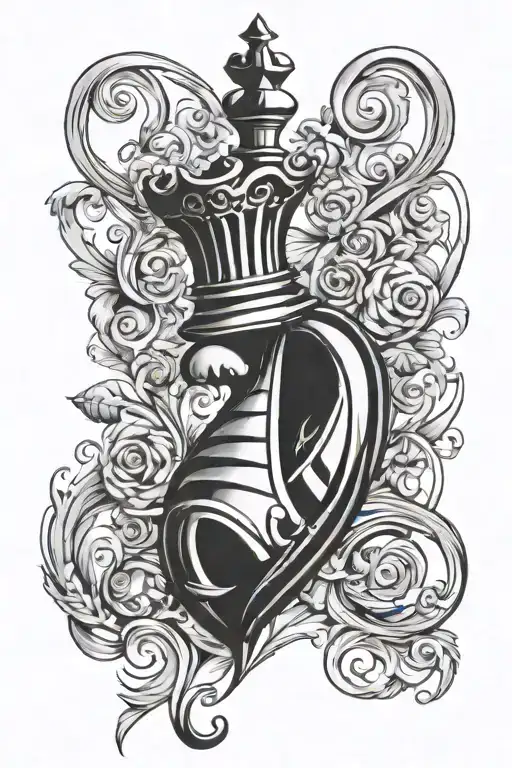 Chess Piece Life Lines Heart