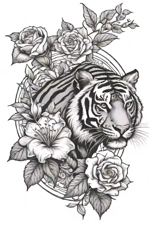 Tiger And Rose Of Sharon