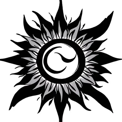 Sun And Moon Tribal Patterns