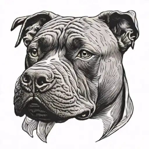 Silhouette Coat And Pit Bull