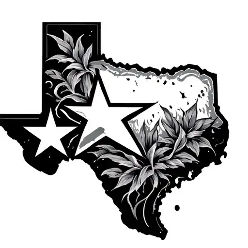 State Of Texas Into A Star