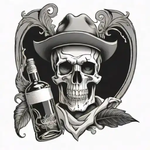 Skull And Alcohol