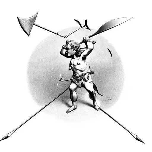 Cupid Shooting A Broken Arrow