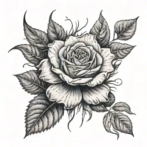 Clearing In The Woods With Rose Growing