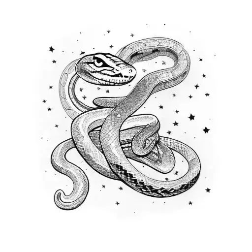 Snake With Starry Night In It Wrapping