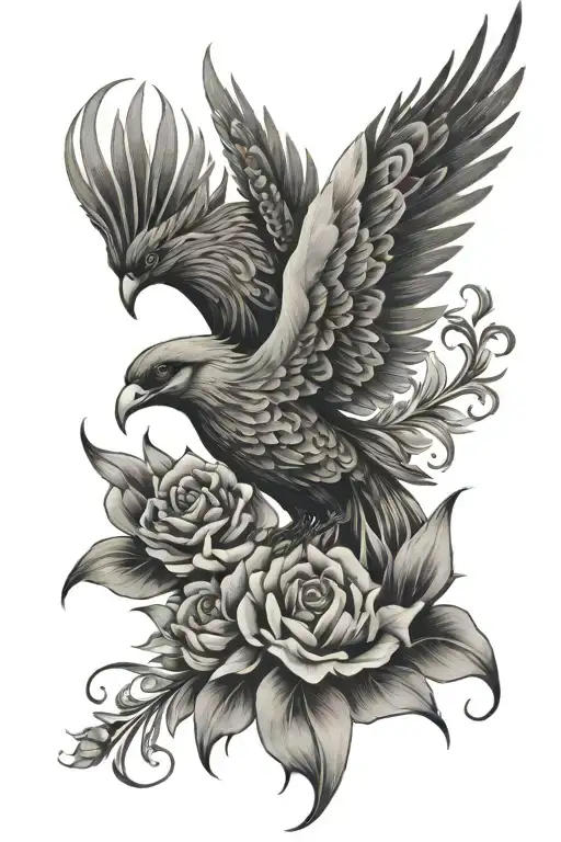 Smokey Floral Phoenix