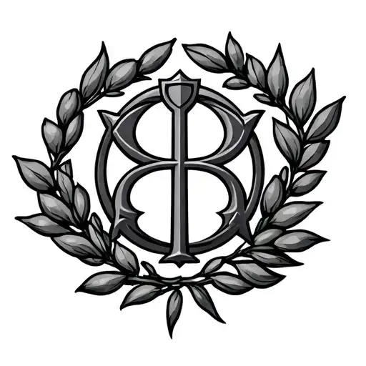 Ultramarines Symbol Surrounded By Olive Branches