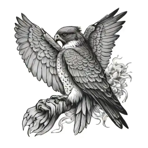 Peregrine Falcon Fine Line