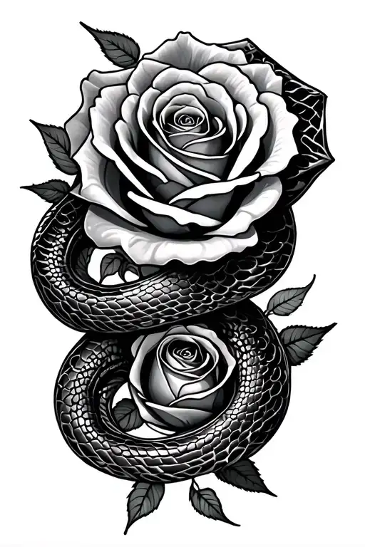 Roses With Snake