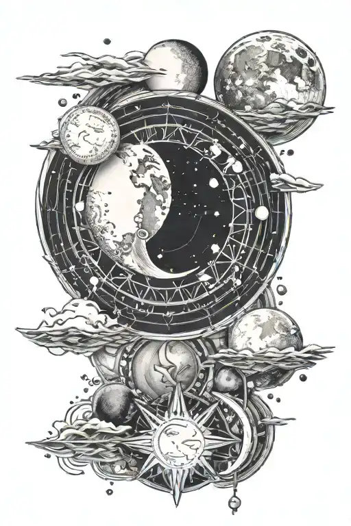 Ocean And Moon Phases