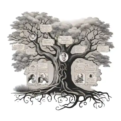 Grand Children Names On A Family Tree