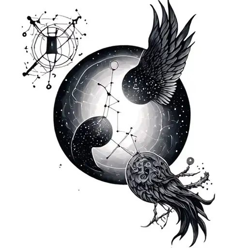 The Constellations Virgo And Libra Are Merged In Solitude