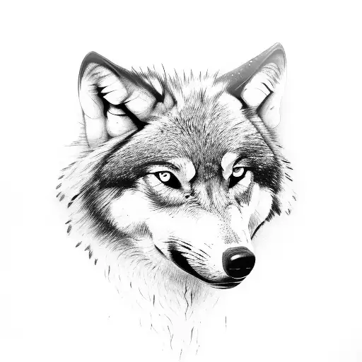 Wolf Oldschool Angry