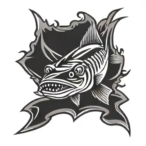 Simple Barracuda Fish Car Logo