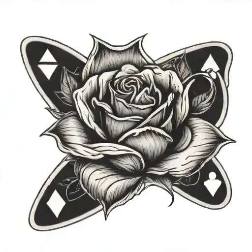 Rose And Playing Cards