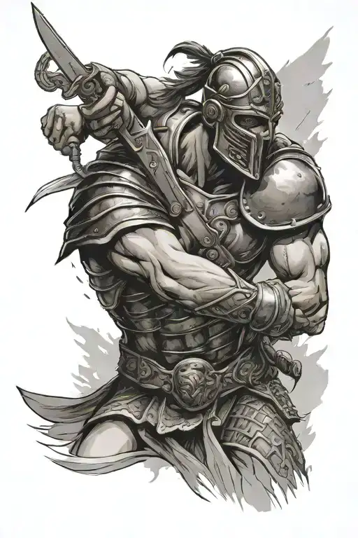 Roman Gladiator Killing Someone