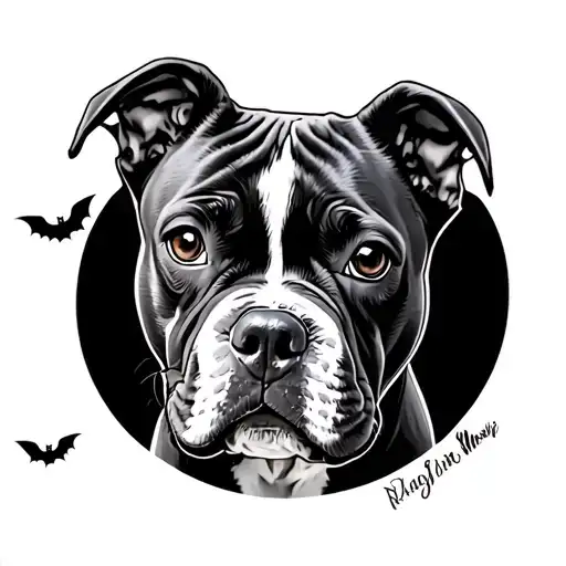 Brindle Fur Pitbull Puppy Halloween