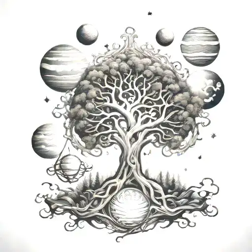 Fine Lane Yggdrasil And Planets