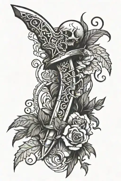 Dagger And Vines Wrapped