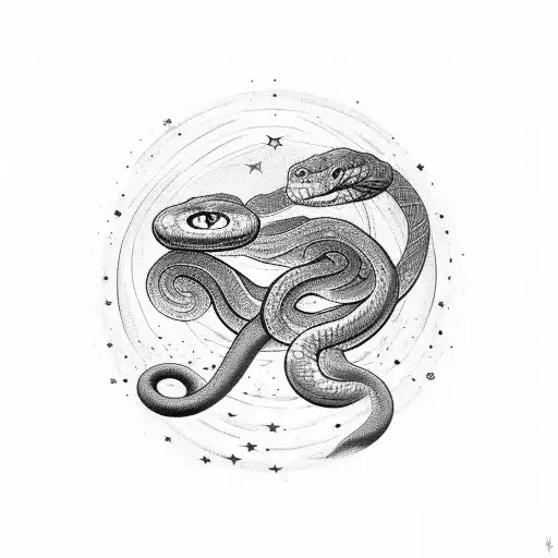 Snake With Starry Night In It