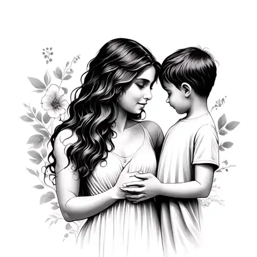 Mother But H Is Mom And Son Holding Hands