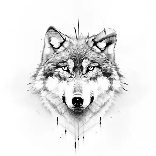 Wolf With Raven With Smoke And Forrest