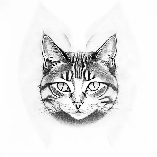 Magical Symbols Intertwined With Cat Silhouettes