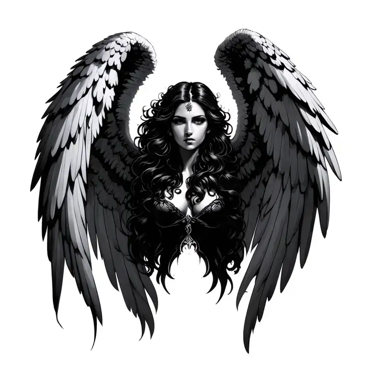 Woman Black Angel