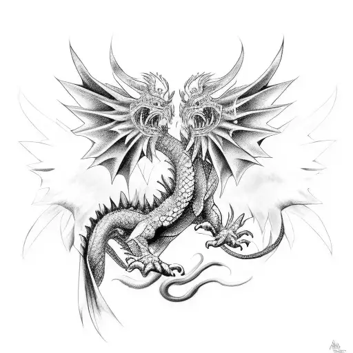A Dragon With Wings Inspired By Japanese Mythology