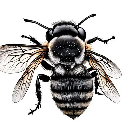 Bee On A Melissa Leaf