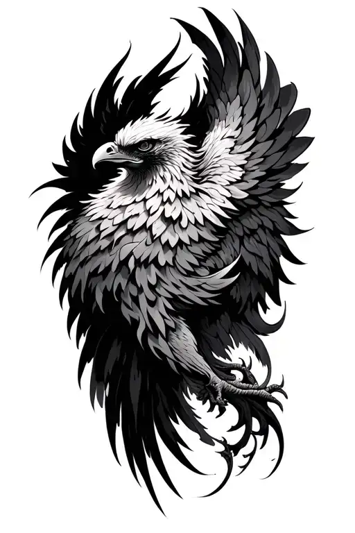 Phoenix With Baroque Patterns