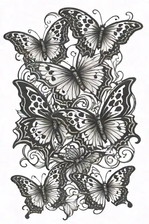 Gothic 3 Butterflies Intertwined