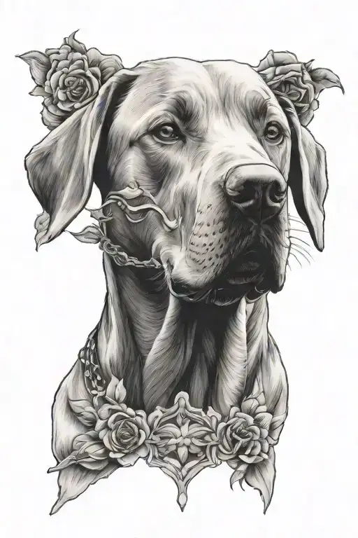 Create A Black And Grey Design Incorporating Labradors And Masculine Elements