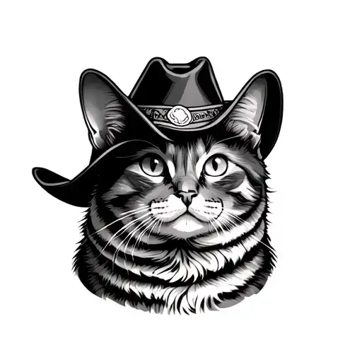 Cat Wearing A Cowboy Hat
