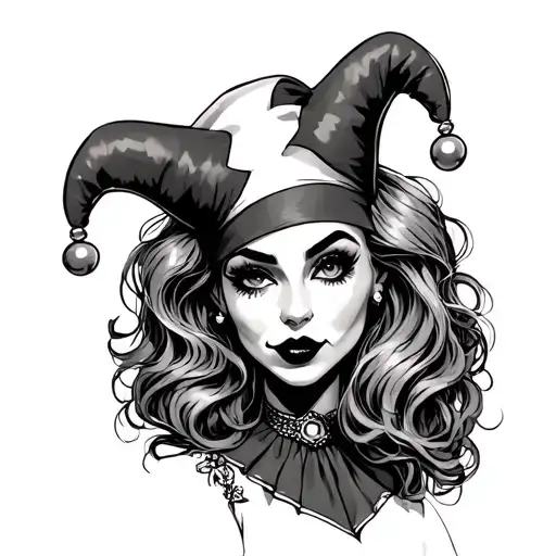 Cartoon Style Female Jester