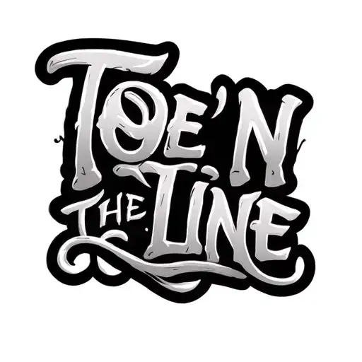 Toe'n The Line Written In The Forearm