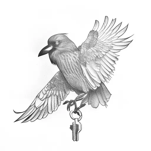 Black Crow That Is Handling My Keys