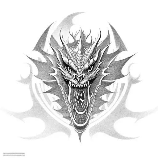 A Dragon Symbolizing Strength And Power In Mma Sports