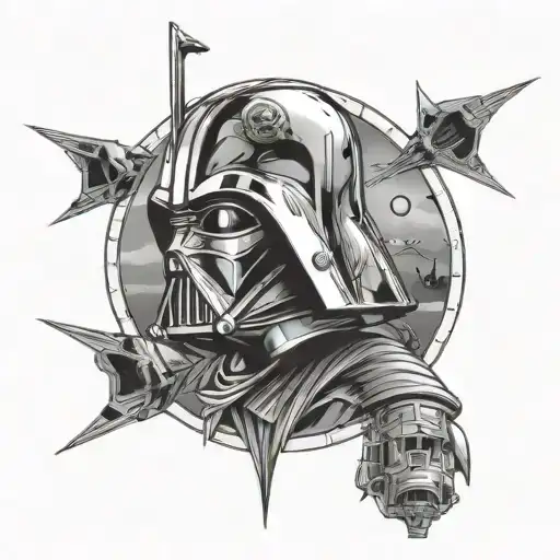 A Star Wars Themed Tattoo With A Twist Of Goth Style Elements